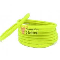 Bentite de par elastice pentru scoala sau sport BDP014 Galben Neon - 6 bucati 